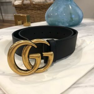 GUCCI Black Double G Belt